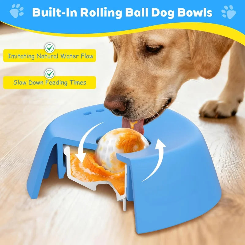 Non-Slip Slow Feeder Bowl for Dogs and Cats