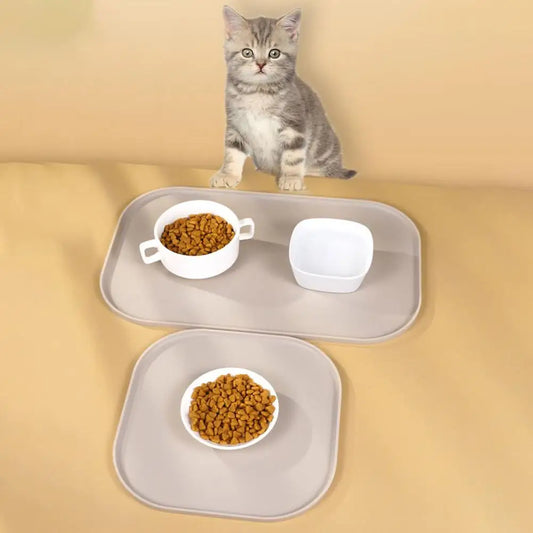 Waterproof Silicone Placemat for Pet Food and Water Bowls